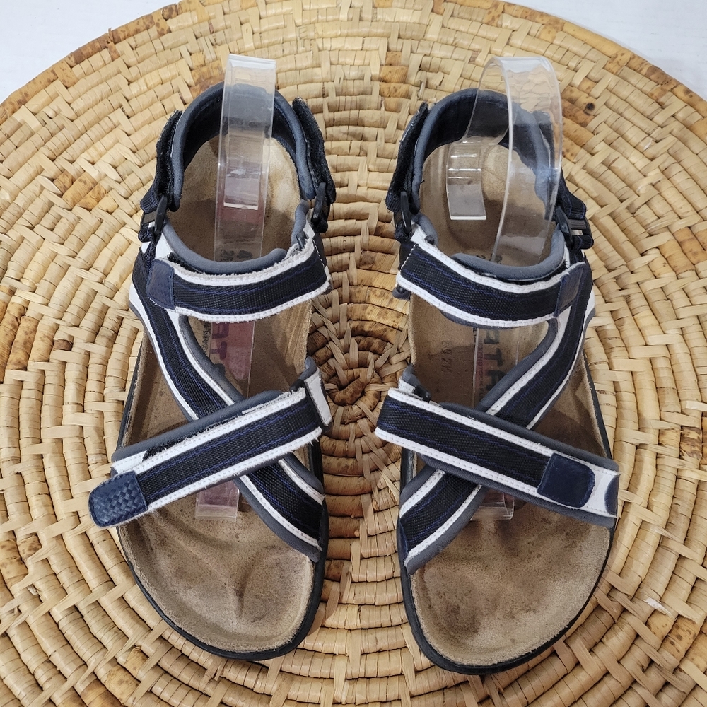 Birkenstock Tatami Strappy Black White Hiking Sandals Size 10